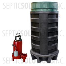 100 Gallon Simplex Polyethylene Pump Station with 3/4 HP Sewage Ejector Pump