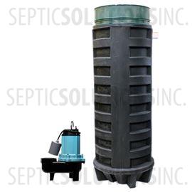 140 Gallon Simplex Polyethylene Pump Station with 1/2 HP Sewage Ejector Pump