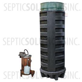 140 Gallon Simplex Polyethylene Pump Station with 1/2 HP Effluent Pump