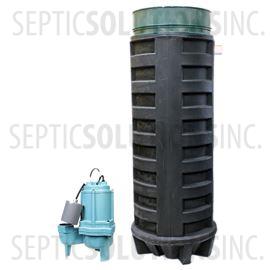 140 Gallon Simplex Polyethylene Pump Station with 4/10 HP Sewage Ejector Pump