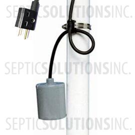 SJE PumpMaster Plus Mechanical Pump Float Switch with 30' Cord, 230VAC Piggyback Plug