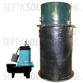 70 Gallon Simplex Fiberglass Pump Station with 1/2 HP Sewage Ejector Pump