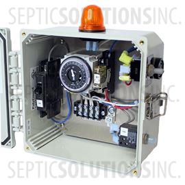 Regenerative Blower and Rotary Vane Timer Control Box with Alarm (120VAC, 10 FLA)