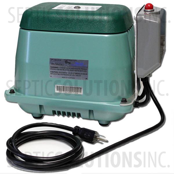 Hiblow HP-100LL Linear Septic Air Pump with Attached Alarm - Part Number HP100LL-011A