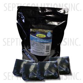 Concentrated Blue Pond Dye Powder in Four 4oz Water Soluble Packets