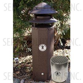 Three Foot Pagoda Vent in Bark Brown with Activated Carbon Filter Cartridge